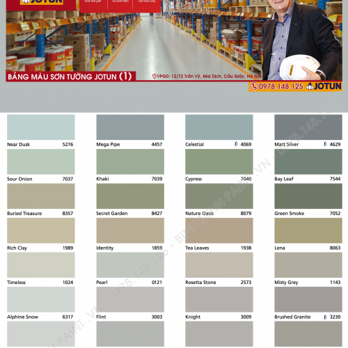 Bảng Màu Sơn Jotun Jotashield Mới Nhất Năm 2020