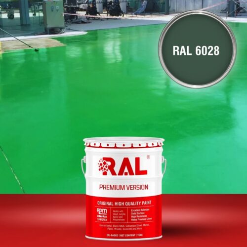 Sơn sàn bê tông Acrylic 2IN1 (Lót + phủ) RAL RAFLOOR 2IN1 6028 1 B10 Son san Acrylic 2IN1 Lot phu RAL 6028 1