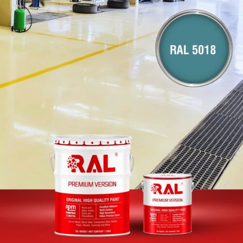 Sơn sàn bê tông chống tĩnh điện RAL RAFLOOR ANTI-STATIC 5018 1 B11 Son san chong tinh dien RAL 5018 1