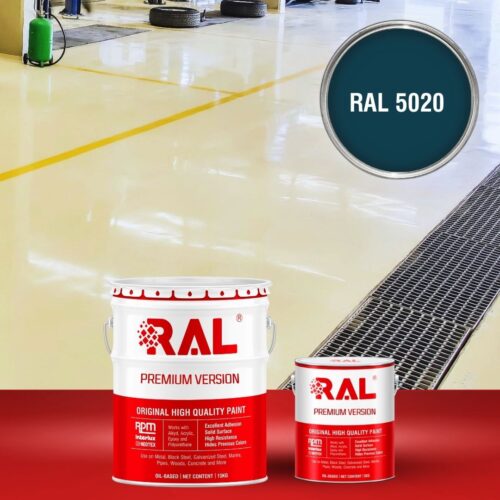 Sơn sàn bê tông chống tĩnh điện RAL RAFLOOR ANTI-STATIC 5020 1 B11 Son san chong tinh dien RAL 5020 1