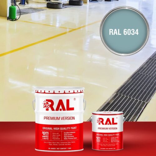 Sơn sàn bê tông chống tĩnh điện RAL RAFLOOR ANTI-STATIC 6034 1 B11 Son san chong tinh dien RAL 6034 1