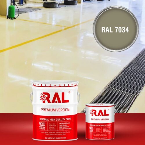 Sơn sàn bê tông chống tĩnh điện RAL RAFLOOR ANTI-STATIC 7034 1 B11 Son san chong tinh dien RAL 7034 1
