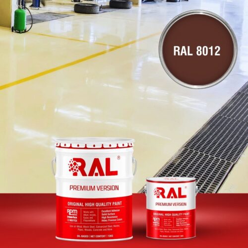 Sơn sàn bê tông chống tĩnh điện RAL RAFLOOR ANTI-STATIC 8012 1 B11 Son san chong tinh dien RAL 8012 1