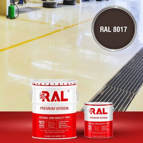 Sơn sàn bê tông chống tĩnh điện RAL RAFLOOR ANTI-STATIC 8017 1 B11 Son san chong tinh dien RAL 8017 1