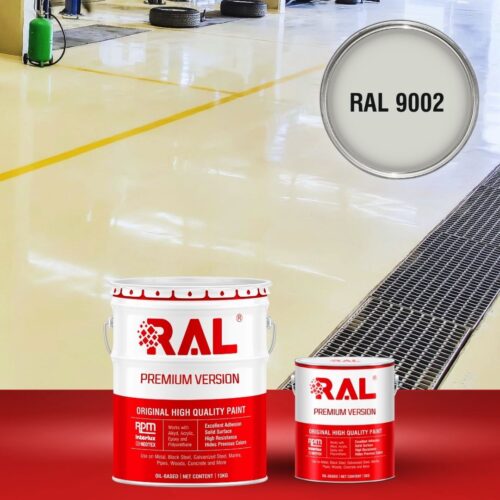 Sơn sàn bê tông chống tĩnh điện RAL RAFLOOR ANTI-STATIC 9002 1 B11 Son san chong tinh dien RAL 9002 1