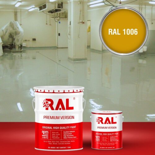 Sơn sàn bê tông kháng hóa chất RAL RAFLOOR ANTI-CHEM 1006 1 B13 Son san khang hoa chat RAL 1006 1