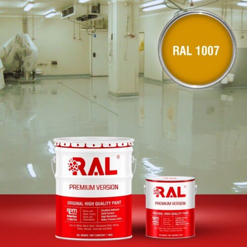 Sơn sàn bê tông kháng hóa chất RAL RAFLOOR ANTI-CHEM 1007 1 B13 Son san khang hoa chat RAL 1007 1