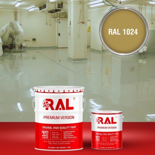 Sơn sàn bê tông kháng hóa chất RAL RAFLOOR ANTI-CHEM 1024 1 B13 Son san khang hoa chat RAL 1024 1