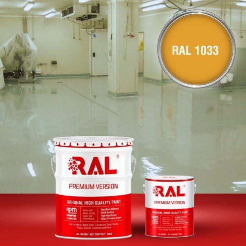 Sơn sàn bê tông kháng hóa chất RAL RAFLOOR ANTI-CHEM 1033 1 B13 Son san khang hoa chat RAL 1033 1
