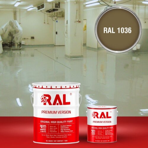 Sơn sàn bê tông kháng hóa chất RAL RAFLOOR ANTI-CHEM 1036 1 B13 Son san khang hoa chat RAL 1036 1