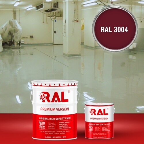 Sơn sàn bê tông kháng hóa chất RAL RAFLOOR ANTI-CHEM 3004 1 B13 Son san khang hoa chat RAL 3004 1