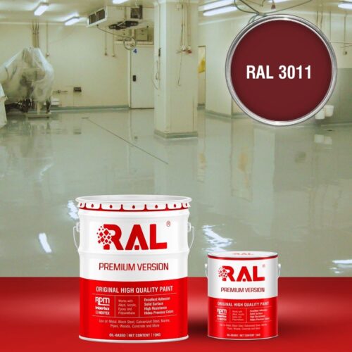 Sơn sàn bê tông kháng hóa chất RAL RAFLOOR ANTI-CHEM 3011 1 B13 Son san khang hoa chat RAL 3011 1