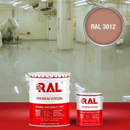 Sơn sàn bê tông kháng hóa chất RAL RAFLOOR ANTI-CHEM 3012 1 B13 Son san khang hoa chat RAL 3012 1