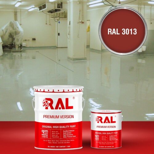 Sơn sàn bê tông kháng hóa chất RAL RAFLOOR ANTI-CHEM 3013 1 B13 Son san khang hoa chat RAL 3013 1