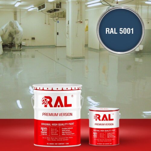 Sơn sàn bê tông kháng hóa chất RAL RAFLOOR ANTI-CHEM 5001 1 B13 Son san khang hoa chat RAL 5001 1