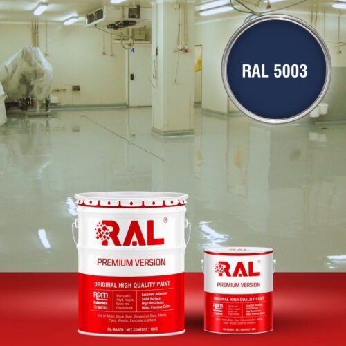 Sơn sàn bê tông kháng hóa chất RAL RAFLOOR ANTI-CHEM 5003 1 B13 Son san khang hoa chat RAL 5003 1
