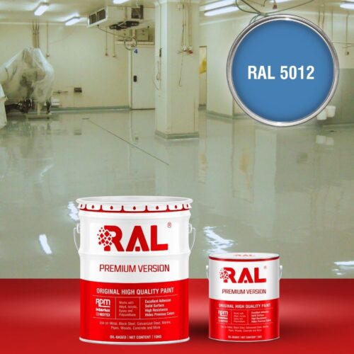 Sơn sàn bê tông kháng hóa chất RAL RAFLOOR ANTI-CHEM 5012 1 B13 Son san khang hoa chat RAL 5012 1