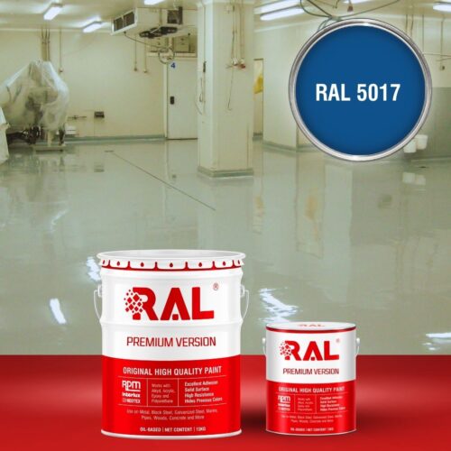 Sơn sàn bê tông kháng hóa chất RAL RAFLOOR ANTI-CHEM 5017 1 B13 Son san khang hoa chat RAL 5017 1
