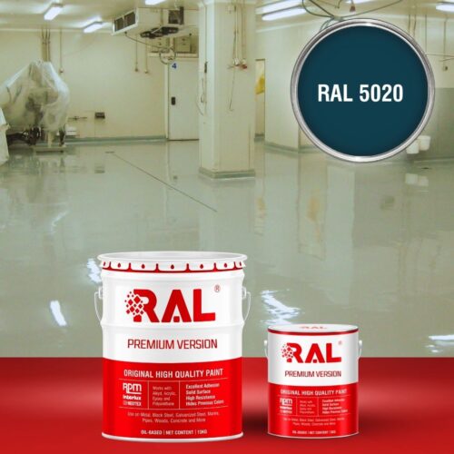 Sơn sàn bê tông kháng hóa chất RAL RAFLOOR ANTI-CHEM 5020 1 B13 Son san khang hoa chat RAL 5020 1