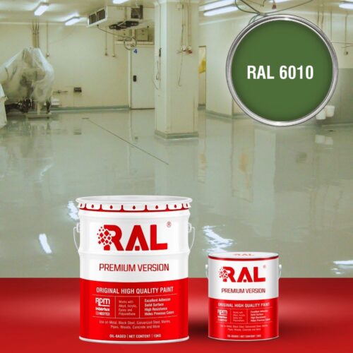 Sơn sàn bê tông kháng hóa chất RAL RAFLOOR ANTI-CHEM 6010 1 B13 Son san khang hoa chat RAL 6010 1