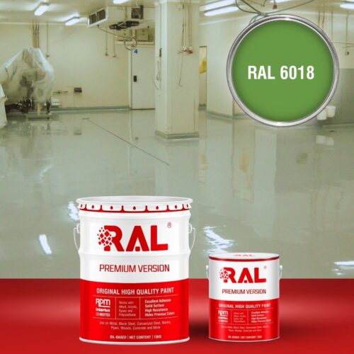 Sơn sàn bê tông kháng hóa chất RAL RAFLOOR ANTI-CHEM 6018 1 B13 Son san khang hoa chat RAL 6018 1