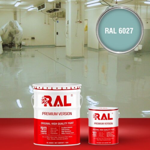 Sơn sàn bê tông kháng hóa chất RAL RAFLOOR ANTI-CHEM 6027 1 B13 Son san khang hoa chat RAL 6027 1