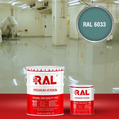 Sơn sàn bê tông kháng hóa chất RAL RAFLOOR ANTI-CHEM 6033 1 B13 Son san khang hoa chat RAL 6033 1