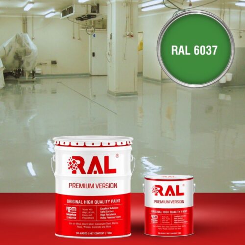 Sơn sàn bê tông kháng hóa chất RAL RAFLOOR ANTI-CHEM 6037 1 B13 Son san khang hoa chat RAL 6037 1