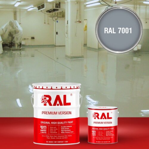 Sơn sàn bê tông kháng hóa chất RAL RAFLOOR ANTI-CHEM 7001 1 B13 Son san khang hoa chat RAL 7001 1