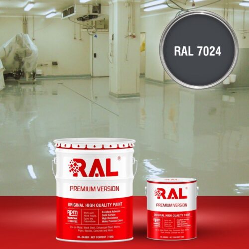 Sơn sàn bê tông kháng hóa chất RAL RAFLOOR ANTI-CHEM 7024 1 B13 Son san khang hoa chat RAL 7024 1