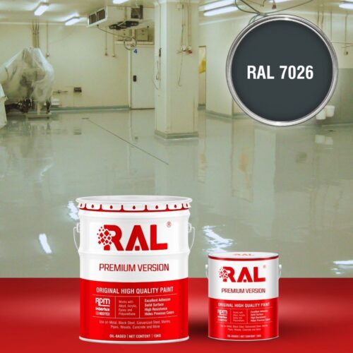 Sơn sàn bê tông kháng hóa chất RAL RAFLOOR ANTI-CHEM 7026 1 B13 Son san khang hoa chat RAL 7026 1