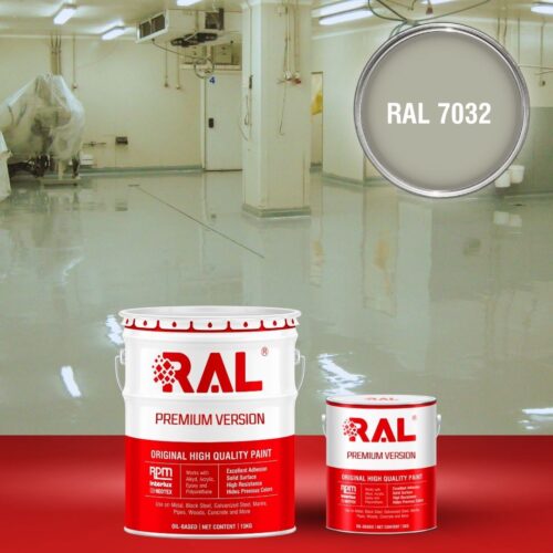 Sơn sàn bê tông kháng hóa chất RAL RAFLOOR ANTI-CHEM 7032 1 B13 Son san khang hoa chat RAL 7032 1