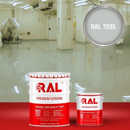 Sơn sàn bê tông kháng hóa chất RAL RAFLOOR ANTI-CHEM 7035 1 B13 Son san khang hoa chat RAL 7035 1