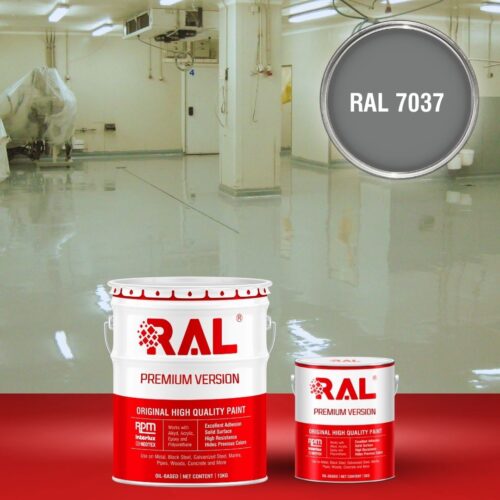 Sơn sàn bê tông kháng hóa chất RAL RAFLOOR ANTI-CHEM 7037 1 B13 Son san khang hoa chat RAL 7037 1