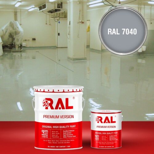 Sơn sàn bê tông kháng hóa chất RAL RAFLOOR ANTI-CHEM 7040 1 B13 Son san khang hoa chat RAL 7040 1