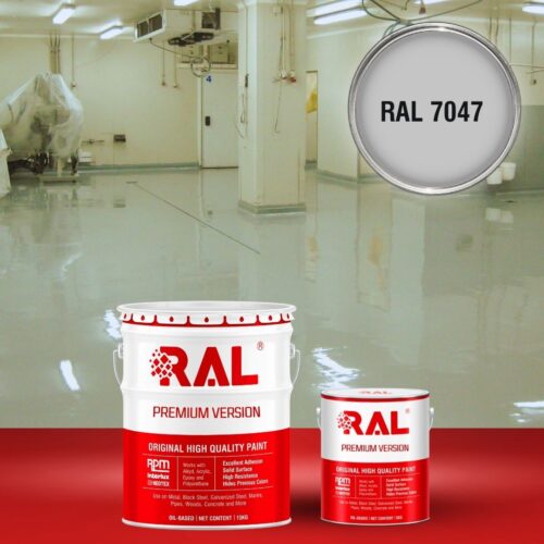 Sơn sàn bê tông kháng hóa chất RAL RAFLOOR ANTI-CHEM 7047 1 B13 Son san khang hoa chat RAL 7047 1