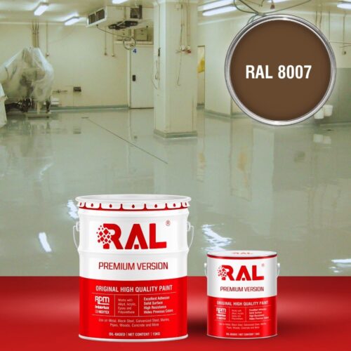 Sơn sàn bê tông kháng hóa chất RAL RAFLOOR ANTI-CHEM 8007 1 B13 Son san khang hoa chat RAL 8007 1