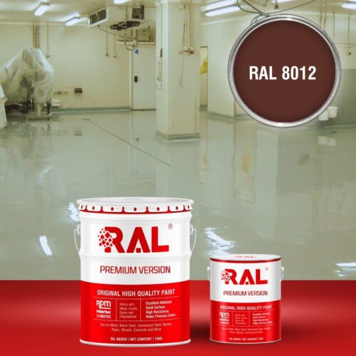 Sơn sàn bê tông kháng hóa chất RAL RAFLOOR ANTI-CHEM 8012 1 B13 Son san khang hoa chat RAL 8012 1