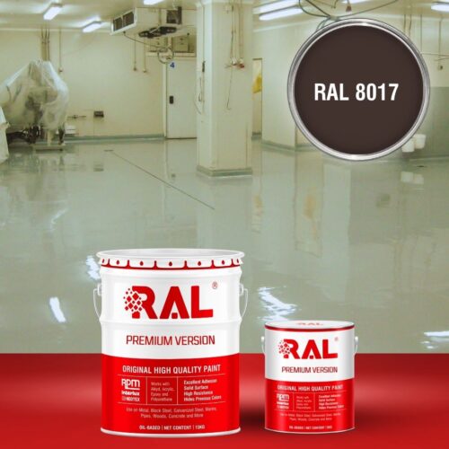 Sơn sàn bê tông kháng hóa chất RAL RAFLOOR ANTI-CHEM 8017 1 B13 Son san khang hoa chat RAL 8017 1