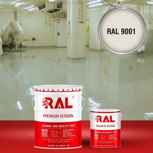Sơn sàn bê tông kháng hóa chất RAL RAFLOOR ANTI-CHEM 9001 1 B13 Son san khang hoa chat RAL 9001 1