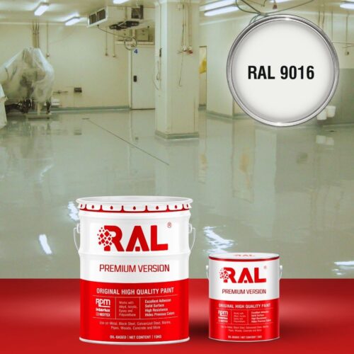 Sơn sàn bê tông kháng hóa chất RAL RAFLOOR ANTI-CHEM 9016 1 B13 Son san khang hoa chat RAL 9016 1