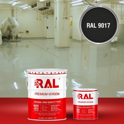 Sơn sàn bê tông kháng hóa chất RAL RAFLOOR ANTI-CHEM 9017 1 B13 Son san khang hoa chat RAL 9017 1