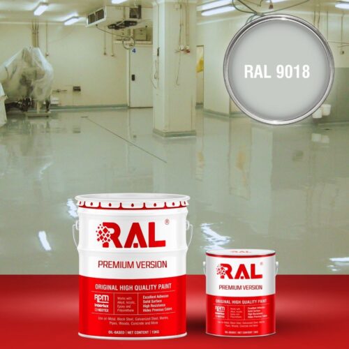 Sơn sàn bê tông kháng hóa chất RAL RAFLOOR ANTI-CHEM 9018 1 B13 Son san khang hoa chat RAL 9018 1
