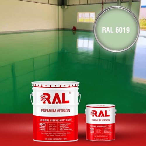 Sơn sàn bê tông chịu mài mòn RAL RAFLOOR ARMOR 6019 1 B15 Son san chiu mai mon RAL 6019 1