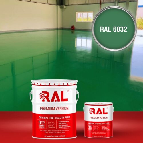 Sơn sàn bê tông chịu mài mòn RAL RAFLOOR ARMOR 6032 1 B15 Son san chiu mai mon RAL 6032 1