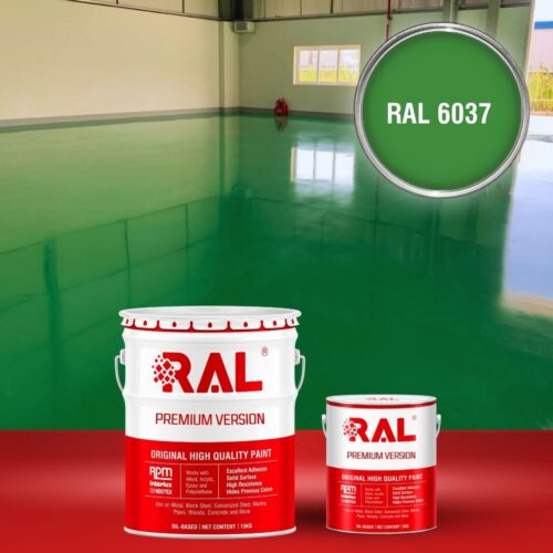 Sơn sàn bê tông chịu mài mòn RAL RAFLOOR ARMOR 6037 1 B15 Son san chiu mai mon RAL 6037 1