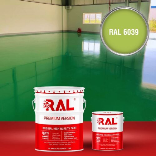 Sơn sàn bê tông chịu mài mòn RAL RAFLOOR ARMOR 6039 1 B15 Son san chiu mai mon RAL 6039 1