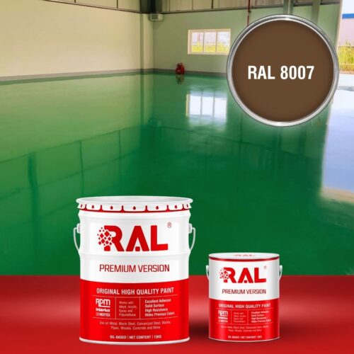 Sơn sàn bê tông chịu mài mòn RAL RAFLOOR ARMOR 8007 1 B15 Son san chiu mai mon RAL 8007 1