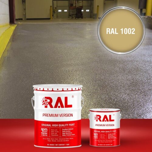 Sơn sàn bê tông chống trơn trượt RAL RAFLOOR ANTI-SLIP 1002 1 B17 Son san chong tron truot RAL 1002 1