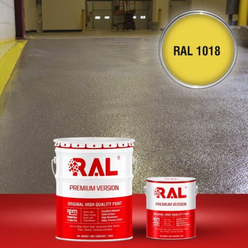 Sơn sàn bê tông chống trơn trượt RAL RAFLOOR ANTI-SLIP 1018 1 B17 Son san chong tron truot RAL 1018 1